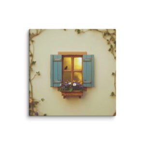 Whispers from a Cottage Window – Whimsical Cottagecore Canvas Print