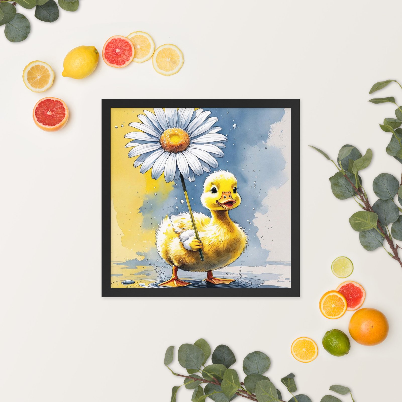 Cottagecore Garden Tales – Duckling with Parasol | Whimsical Watercolour Framed poster - Image 16