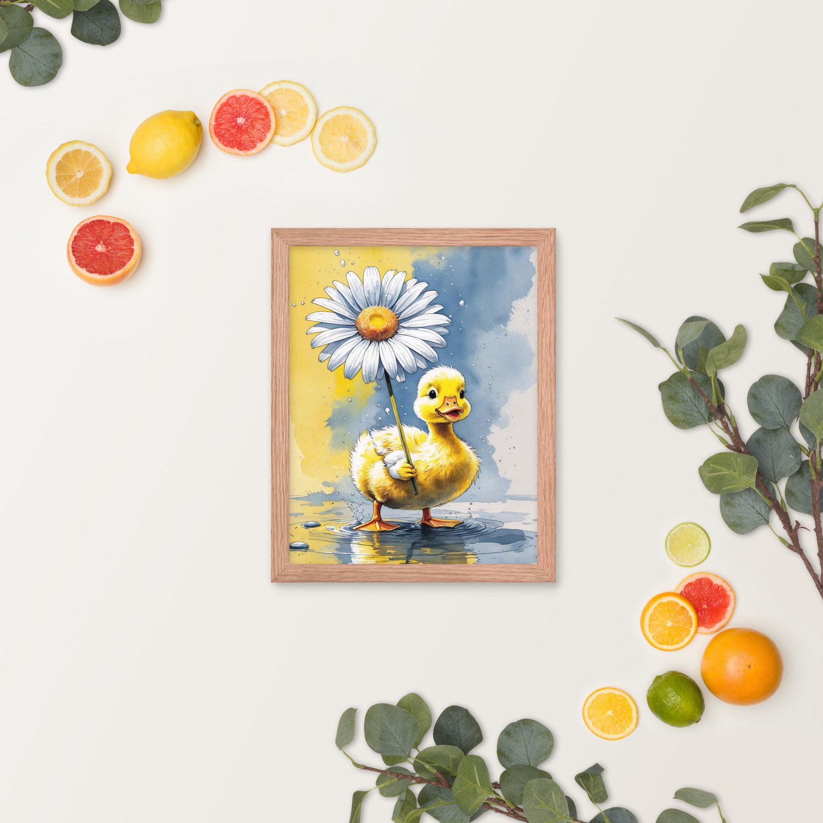 Cottagecore Garden Tales – Duckling with Parasol | Whimsical Watercolour Framed poster - Image 6