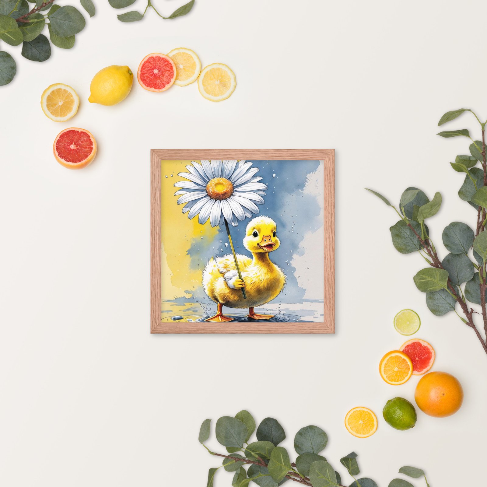 Cottagecore Garden Tales – Duckling with Parasol | Whimsical Watercolour Framed poster - Image 18