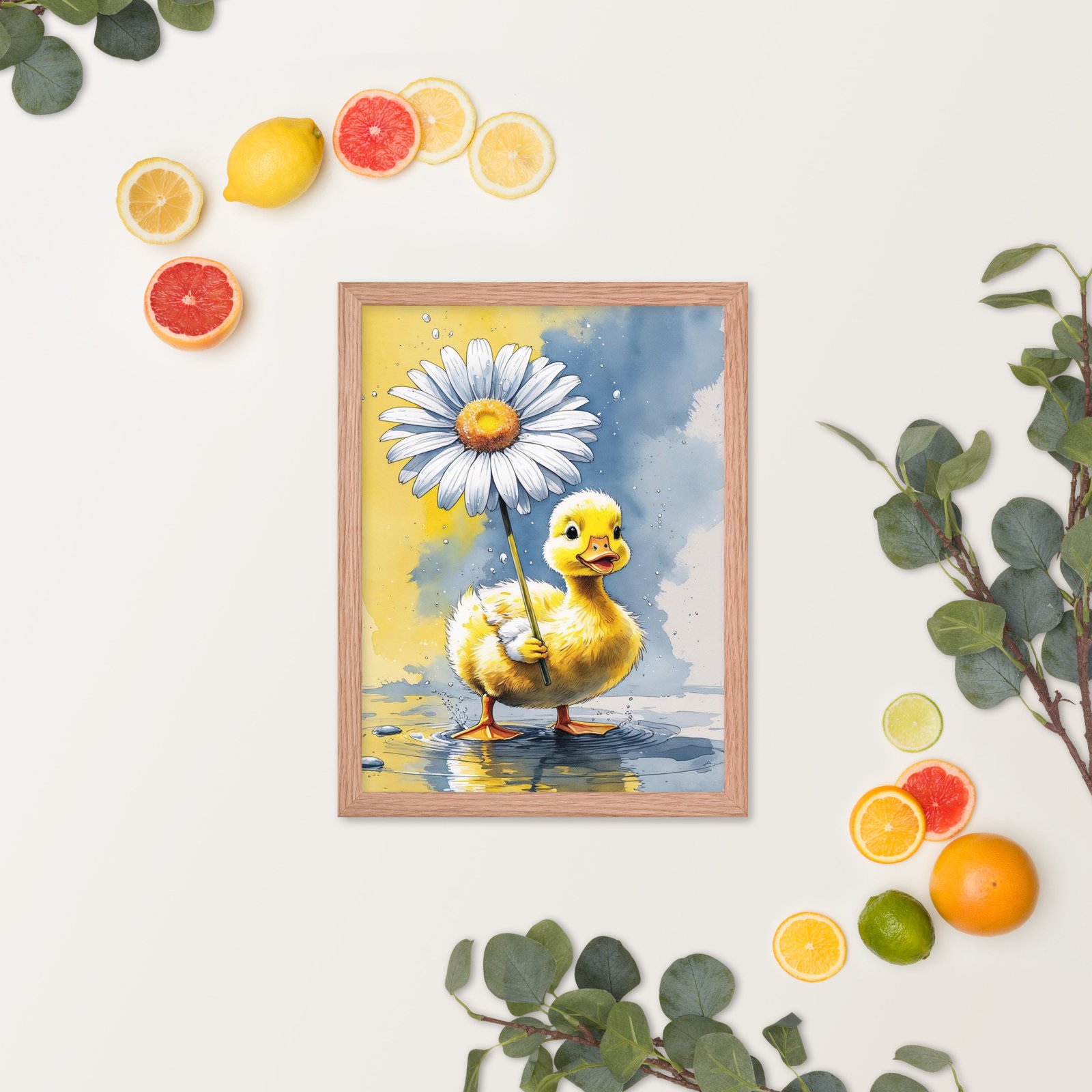 Cottagecore Garden Tales – Duckling with Parasol | Whimsical Watercolour Framed poster - Image 7