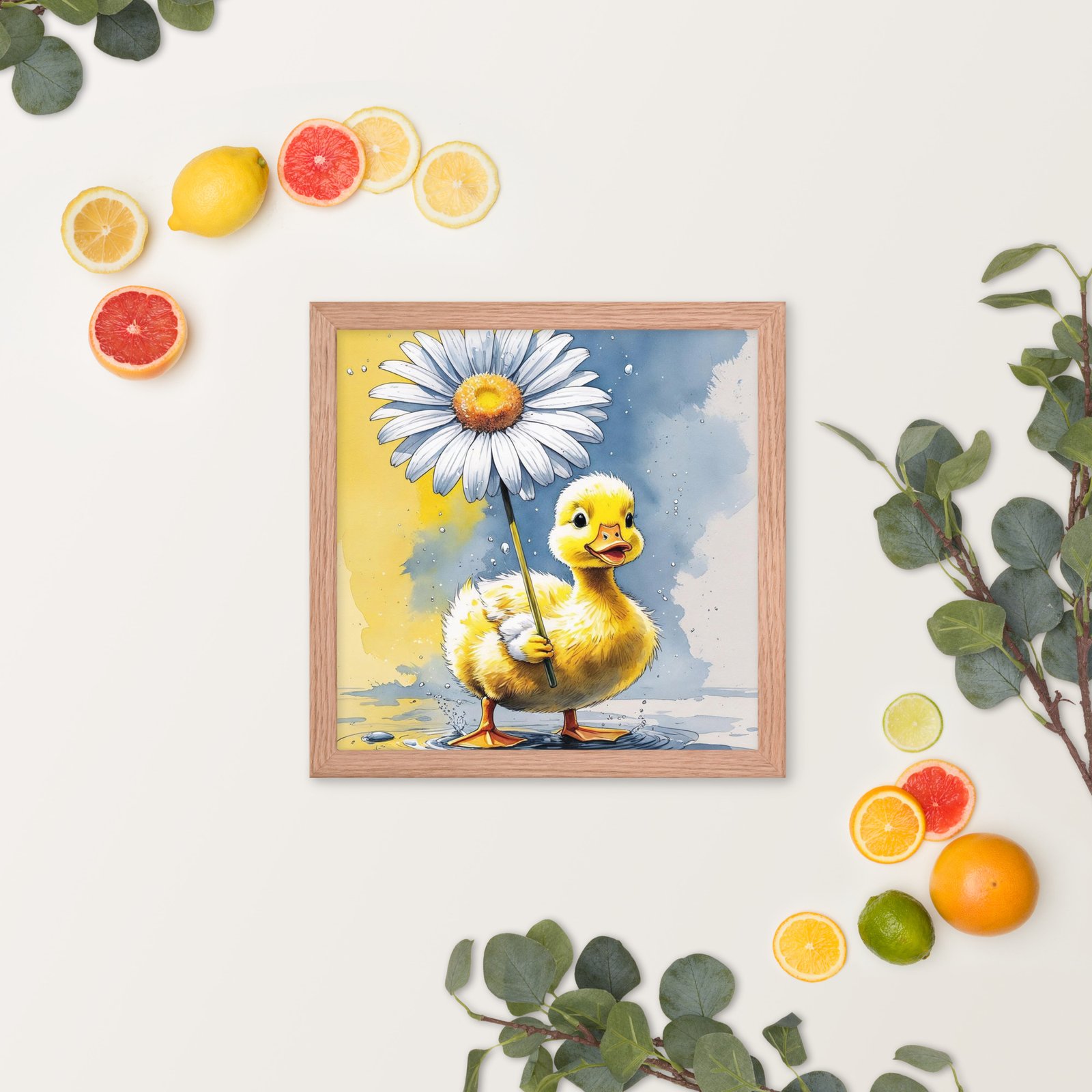 Cottagecore Garden Tales – Duckling with Parasol | Whimsical Watercolour Framed poster - Image 19