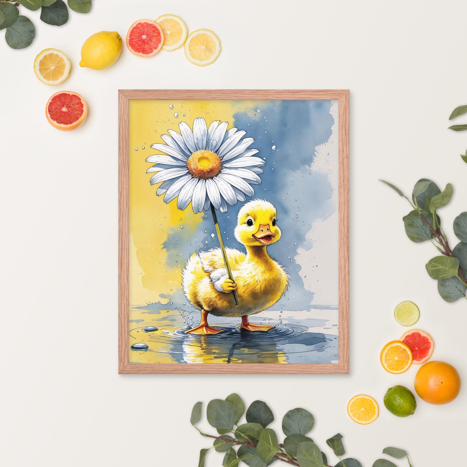 Cottagecore Garden Tales – Duckling with Parasol | Whimsical Watercolour Framed poster - Image 8
