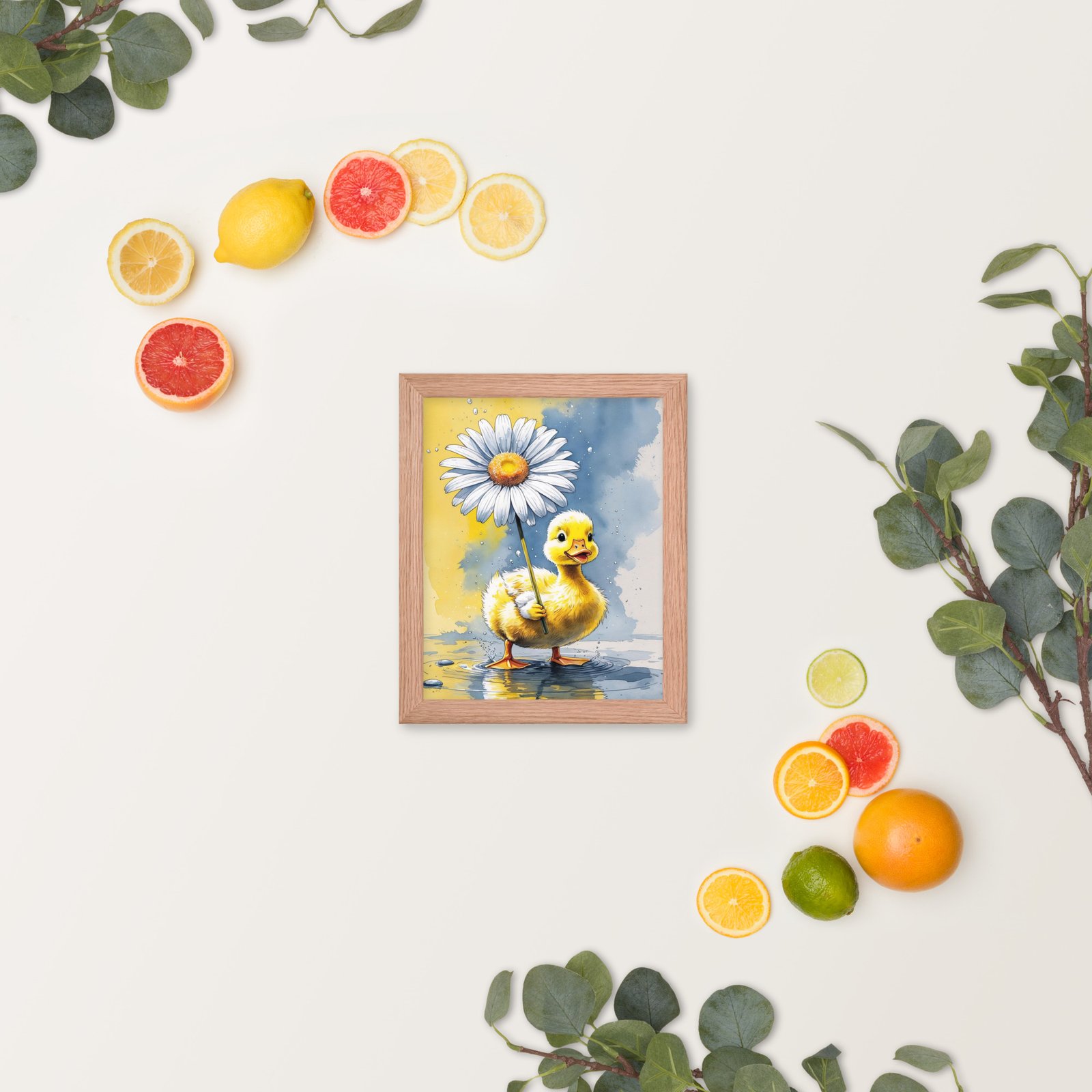 Cottagecore Garden Tales – Duckling with Parasol | Whimsical Watercolour Framed poster - Image 5