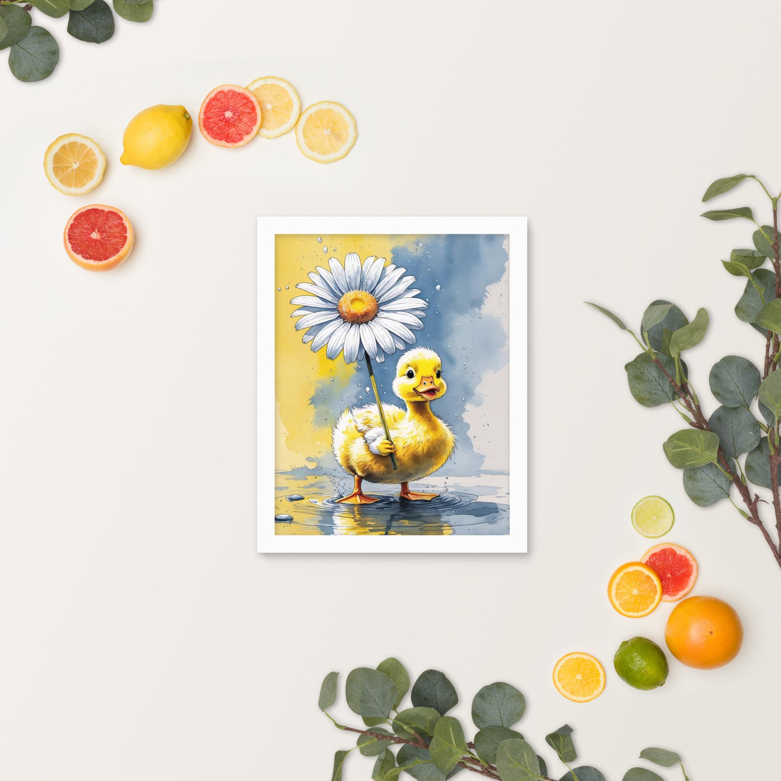 Cottagecore Garden Tales – Duckling with Parasol | Whimsical Watercolour Framed poster - Image 10