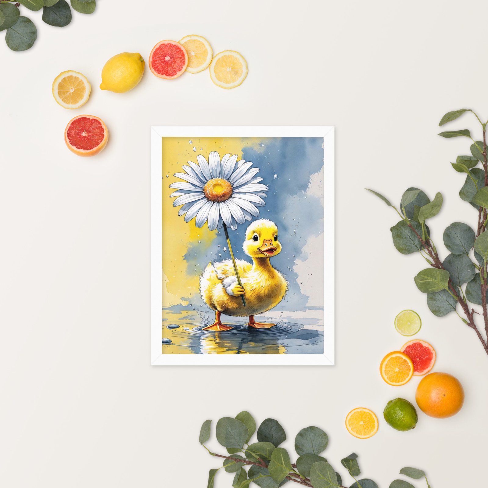 Cottagecore Garden Tales – Duckling with Parasol | Whimsical Watercolour Framed poster - Image 11