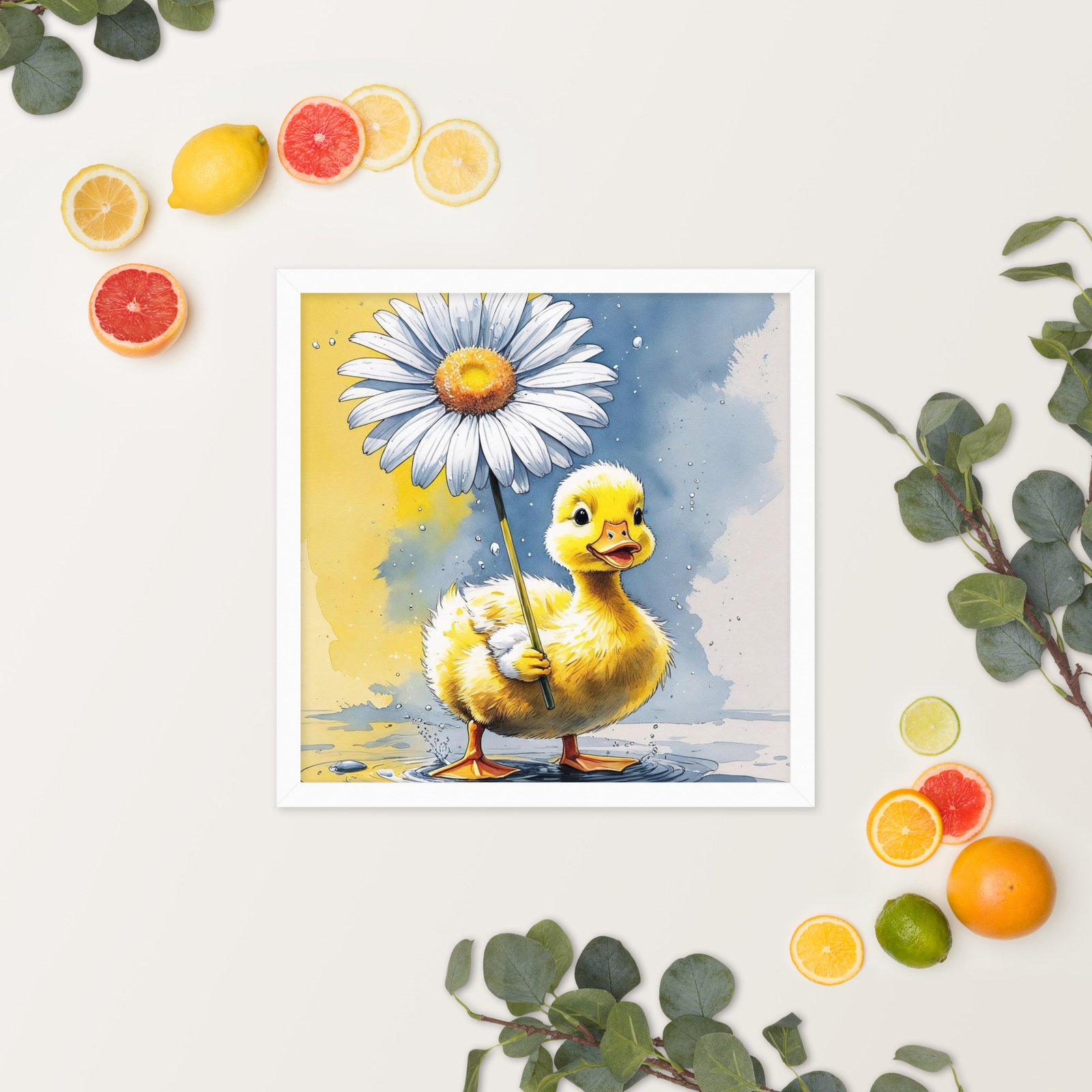 Cottagecore Garden Tales – Duckling with Parasol | Whimsical Watercolour Framed poster - Image 24