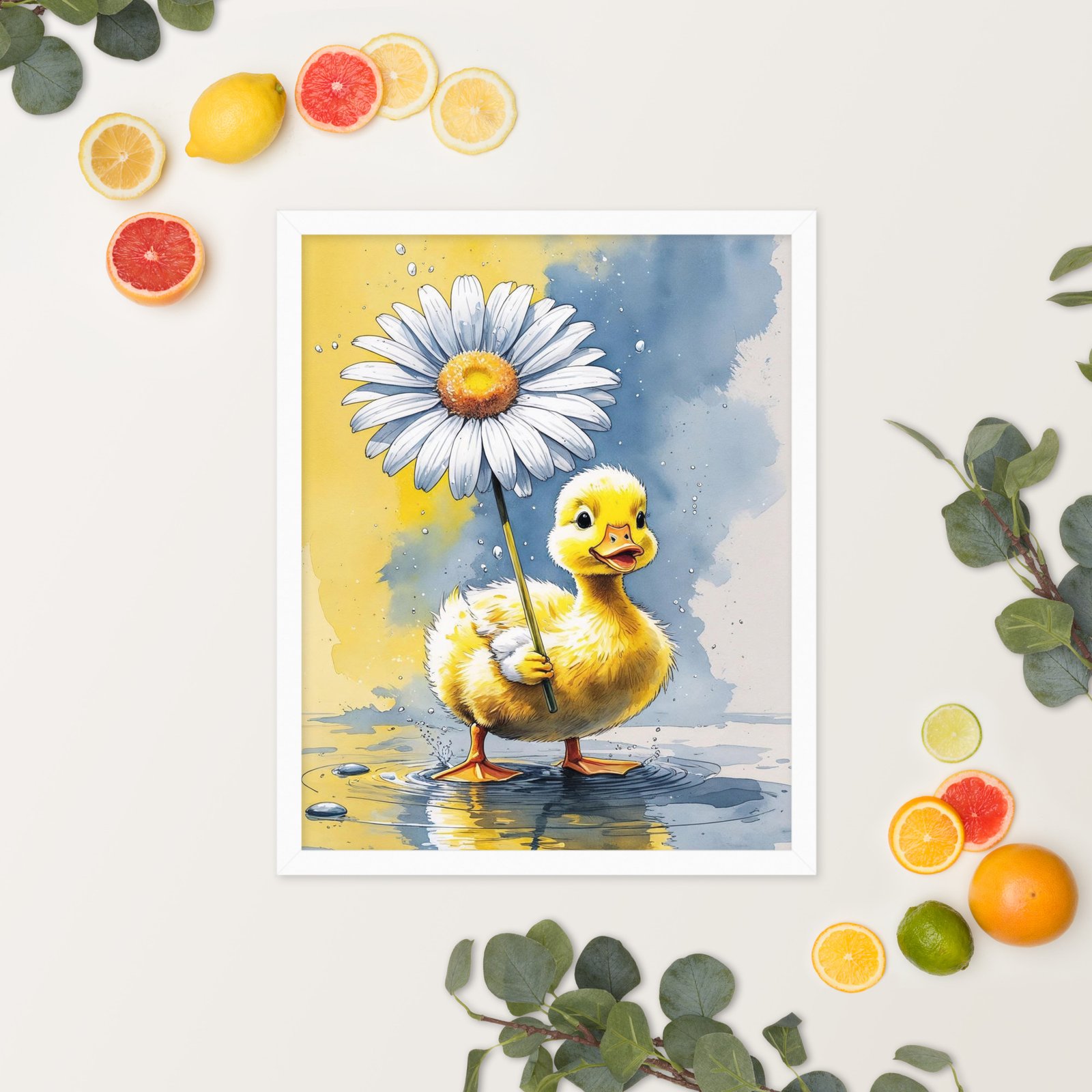 Cottagecore Garden Tales – Duckling with Parasol | Whimsical Watercolour Framed poster - Image 12